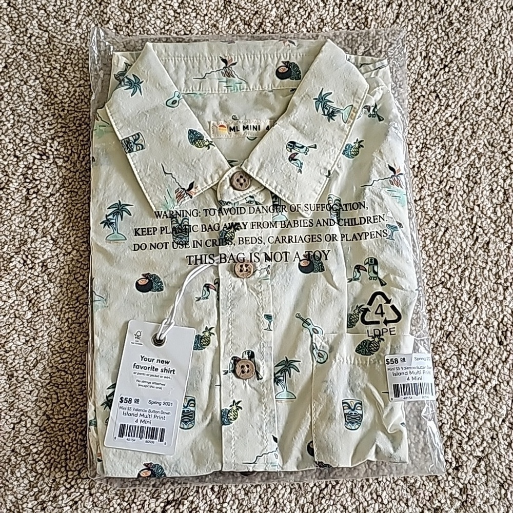 Marine Layer mini ss valencia button down shirt